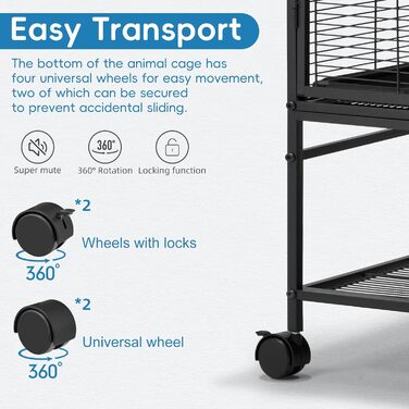 Клітка для хорягів та дрібних тварин Habutway, 2-ярусна, металева, 91x58x99 см