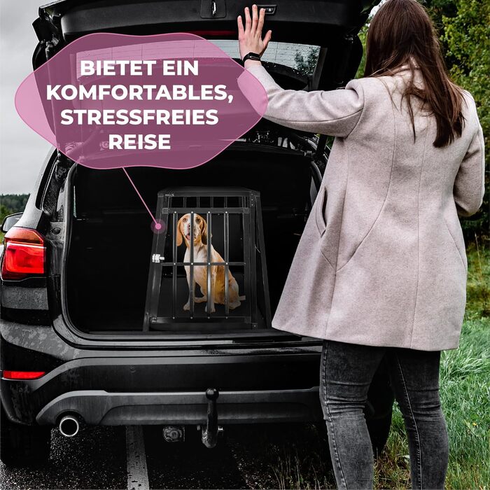 Кіяж для собак MaxxPet: переноска для авто, велика, 65x91x69 см, алюмінієва