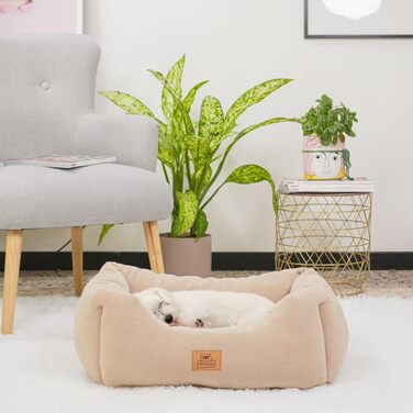 Квітковий лежак для собак та котів Ferplast Coccolo з мікрофлісу, бежевий, SMALL (55 x 45 x 20 см)