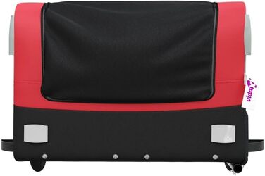 Дитячий причіп-транспортер для собак, велосипедний причіп чорного та червоного кольорів, 45 кг, сталь, для щоденного транспортування, легко монтується