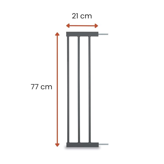 Захисні ворота для дітей Hauck Clear Step Autoclose - сірий, регульована ширина 75-80 см, висота 77 см, самозакривні, без свердління, подовження 21 см
