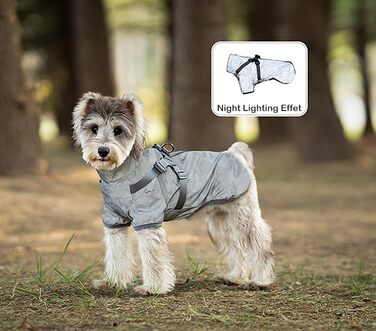 Водонепроникний дощовик для собак BT Bear, відбиваючий, сірий/камуфляж, розмір XXL