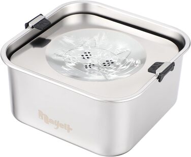 Миска для собак Nayelf 3L без обливання, з нержавіючої сталі 304, з антиковзним дном, для великих та середніх собак, придатна для миття в посудомийній машині