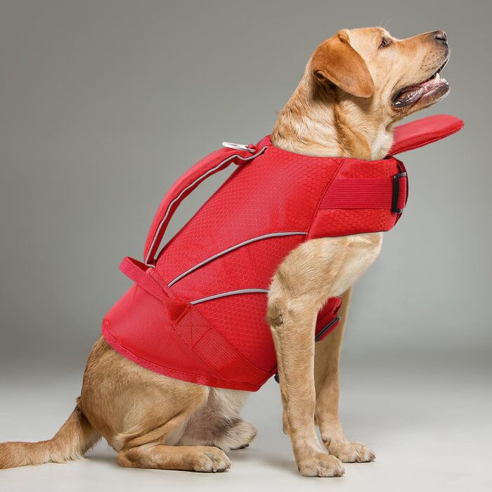 Жилет рятувальний для собак середнього розміру Konvinit, XS-XXL, червоний