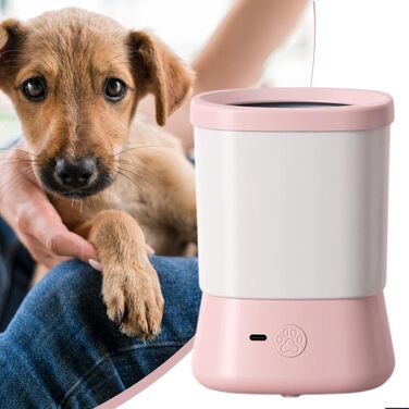 Очисник лап для собак | Портативна щітка для собачих лап – щітка з 2 швидкостями для миття лап, догляд, подорожі, дім, після прогулянок, на вулиці, піших прогулянок, кемпінг (Рожевий)