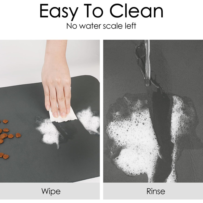 Килимок для годування собак та котів ThinkPet 60x40 см, силіконовий, неслизький, водонепроникний, сірий