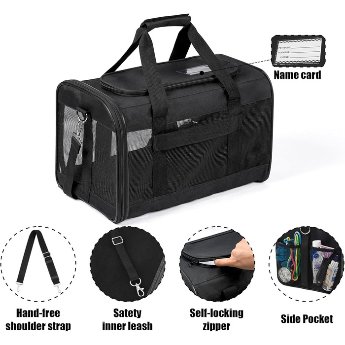 Транспортна переноска для собак та котів HITSLAM, складана, зелена (M)