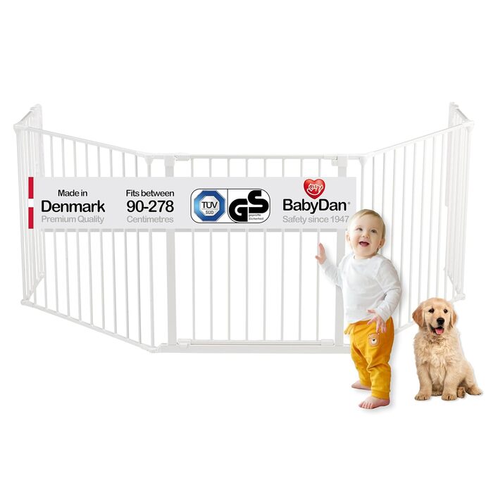 Захисне бар'єр BabyDan Flex XXL, 90-350 см, чорний, датського виробництва - для каміну, сходів, поділу кімнат, безпеки дітей та тварин