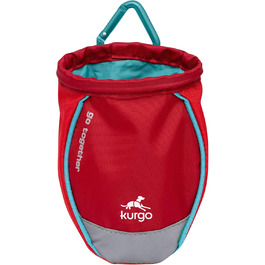 Сумка для тренування собак Kurgo Keksbeutel, червона, з кліпсою та карабіном