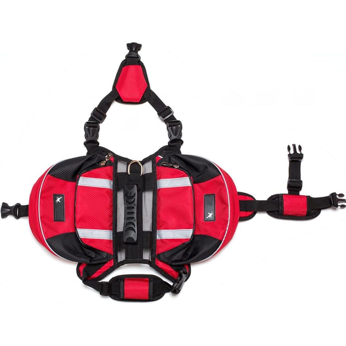 Рюкзак для собак середніх та великих порід, сумка-рюкзак для подорожей, прогулянок та тренувань, водонепроникний, з регульованою шлейкою та ручкою (зелений, L, 28-40 кг)