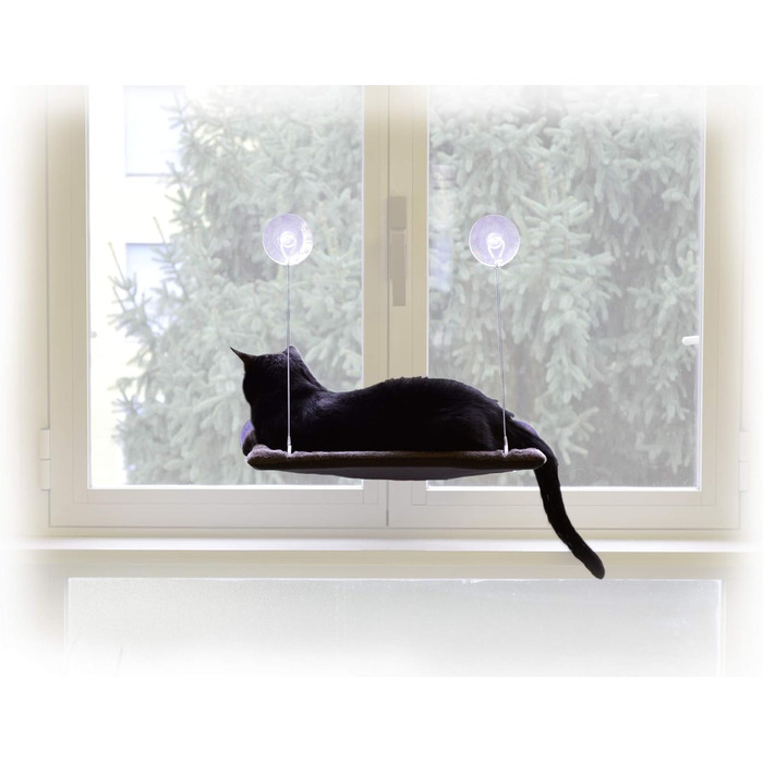 Підвіконна лежанка-гамак для котів Cat View з кріпленням на вікно