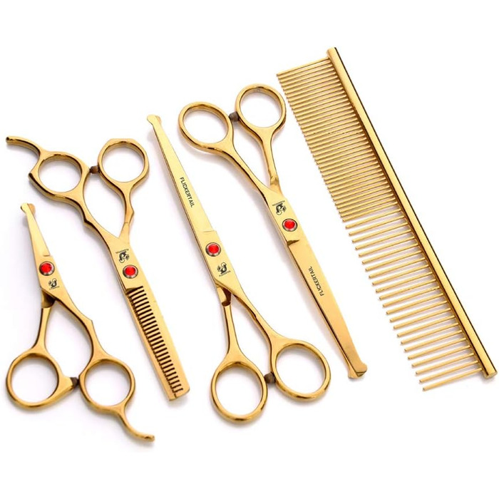 Набір професійних ножиць для грумінгу собак, нержавіюча сталь, безпечні закруглені кінчики