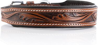 Нашийник для собак Джек Рассел з натуральної шкіри буйвола, ручної роботи, Talia (XL, 46-58 см)