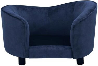 Софа для собак VidaXL, 69x49x40 см, плюшеве ліжко для собак, диван для котів та собак (блакитний)