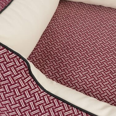 Ортопедичне собаче ліжко Knuffelwuff Sanford XXXL, 155 x 105 см, червоне - зручне собаче ліжко з піднятими бортиками та знімним чохлом, легко мити, для великих, середніх та маленьких собак