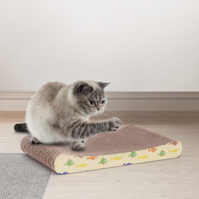 Кігтеточка для котів Nobleza Katze Kratzbrett 2 в 1 з котячою м'ятою, екологічна картонна поверхня, двостороння, 1 шт.