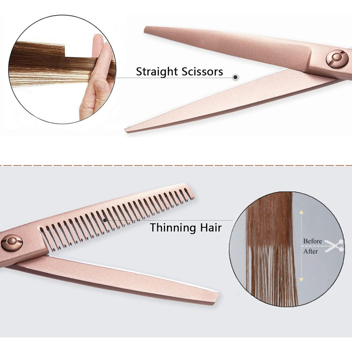 Професійний набір перукарських ножиць Haarschere: 6 дюймів, ножиці для проріджування, ножиці для текстурування, для чоловіків, жінок та дітей