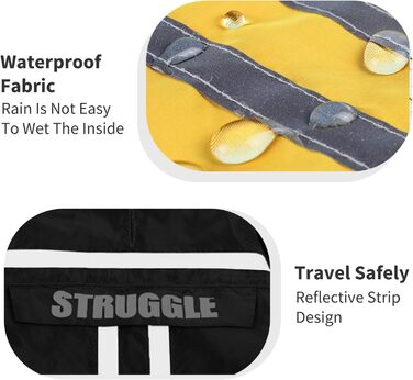 Дощовик для собак PETCUTE: водонепроникний дощовик з капюшоном для маленьких та великих собак, армійного кольору (S, жовтий)