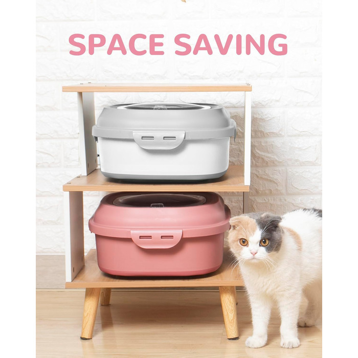 Контейнер для зберігання корму для собак 9-13.6 кг з колесами, повітряно-щільною кришкою, рожевий. Підходить для собак, котів та інших тварин.