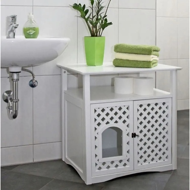 Будиночок для котів Kerbl Pet Helena, білий, 64 x 46 x 46 см