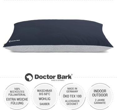 М'яке ліжко для собак великих порід Country від Doctor Bark, зелений колір, розмір L, легко миється, знімний чохол