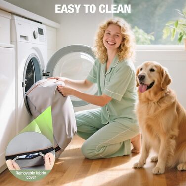 Кругле лежанка для собак Lekereise: водовідштовхувальний, надувний, 126x66x12 см, для середніх та маленьких собак, знімний чохол, для подорожей та саду (сірий), XL