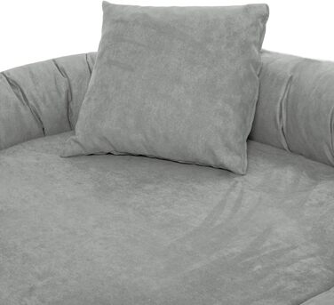 Ортопедичне ліжко для собак Tierlando® Marlon Nonplusultra з віскоеластичним матрацом, м'яким велюровим покриттям, розмір 170x110 см, сірий