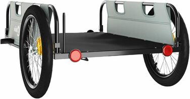 Фahrradanhänger ARKEM: Кошик-причіп для велосипеда з тканини Oxford та металу (сірий)