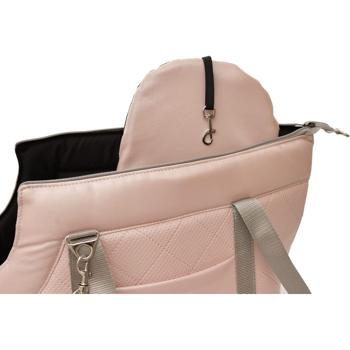 Сумка-переноска для собак та котів Boutique Zoo, 5 кг, рожева (штучна шкіра)