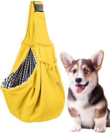 Сумка-переноска для собак та котів | Жовта переноска для тварин з регульованим ременем