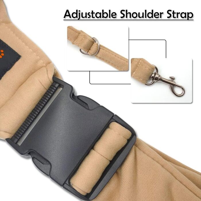 NATUYA Сумка-переноска для собак та котів, бавовняна, бежева, для прогулянок та подорожей