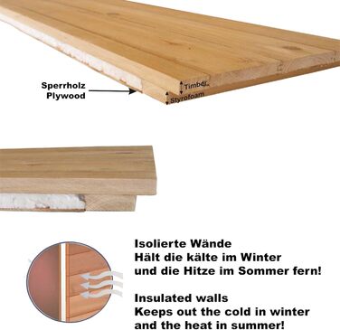 Дім для котів Wiltec великий 99 x 52 x 42 см з дерева, котяча хатинка для саду або тераси, ізольована та стійка до погодних умов, котяча печера