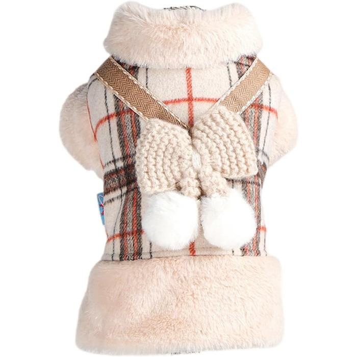 Тепла куртка для собак з флісовою підкладкою - зимовий теплий одяг для цуценят та домашніх тварин. Захист від вітру та холоду.