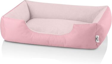 Лягушковий лежак для собак BedDog Zara, рожевий, 80x65x18 см, знімний чохол