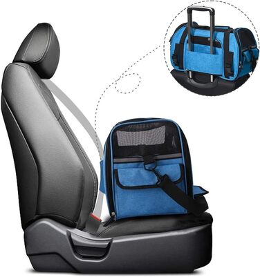 Переносна переноска для тварин Jespet, м'які стінки, для котів та цуценят, 17' x 9' x 11.5', блакитний