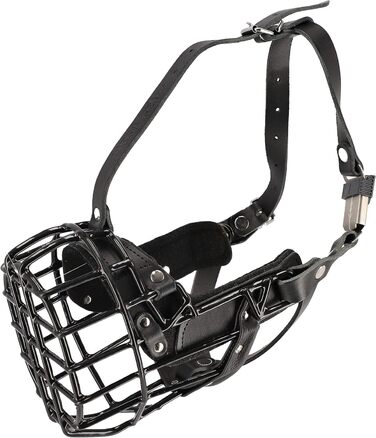 Гумовий металевий намордник для собаки боксерки Dingo Gear, професійний, універсальний, зручний, для тривалих прогулянок