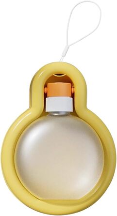 Водяна пляшка для собак Aimondow, подорожна миска для води для цуценят, портативна пляшка для води для домашніх тварин, витокозахисний диспенсер для води з годівницею для цуценят для прогулянок, походів, подорожей (340 мл) (жовтий, 16.9oz)