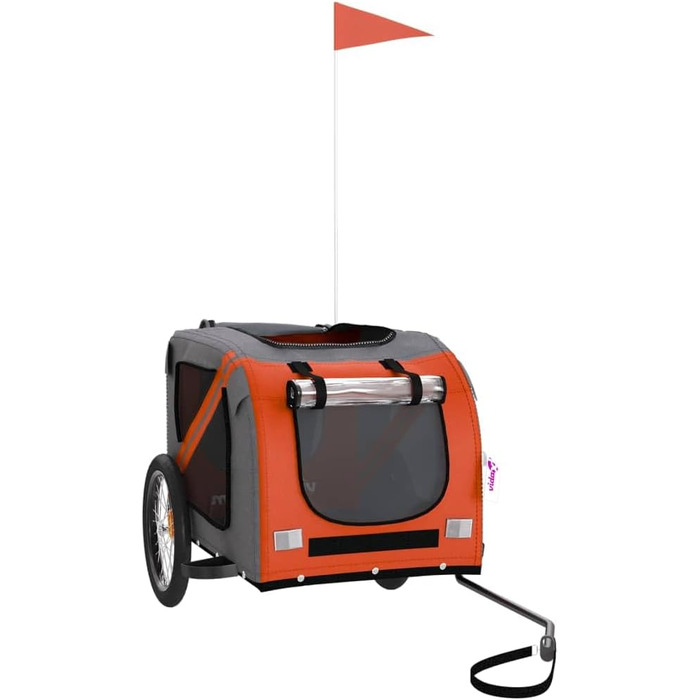 Причіп для велосипеда для собак Оранжевий та Чорний, Oxford-Gewebe & Eisen, LH97839