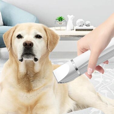 Професійна машинка для стрижки собак, бездротова, акумуляторна, для маленьких собак, тиха, для котів, вух, обличчя та задньої частини тіла, біла
