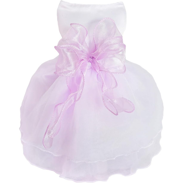 Сукня для собак на весілля: розкішний плаття для цуценят, сукня принцеси, літнє вбрання для собак, весільні сукні для собак, вечірні сукні з бантиком для маленьких дівчаток (XS, фіолетовий)