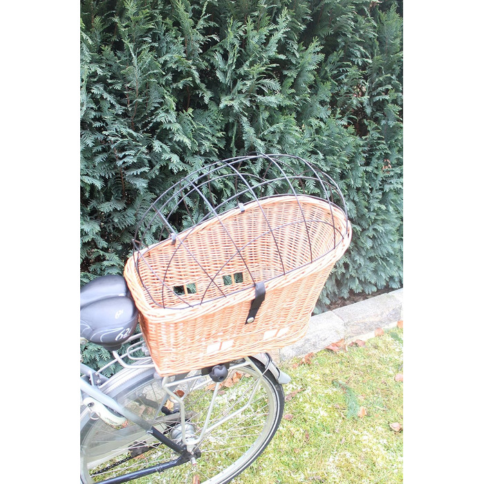 Кошик для велосипеда Marcus Hundefahrradkorb для багажника з плетеної лози з металевою сіткою, кошик для покупок