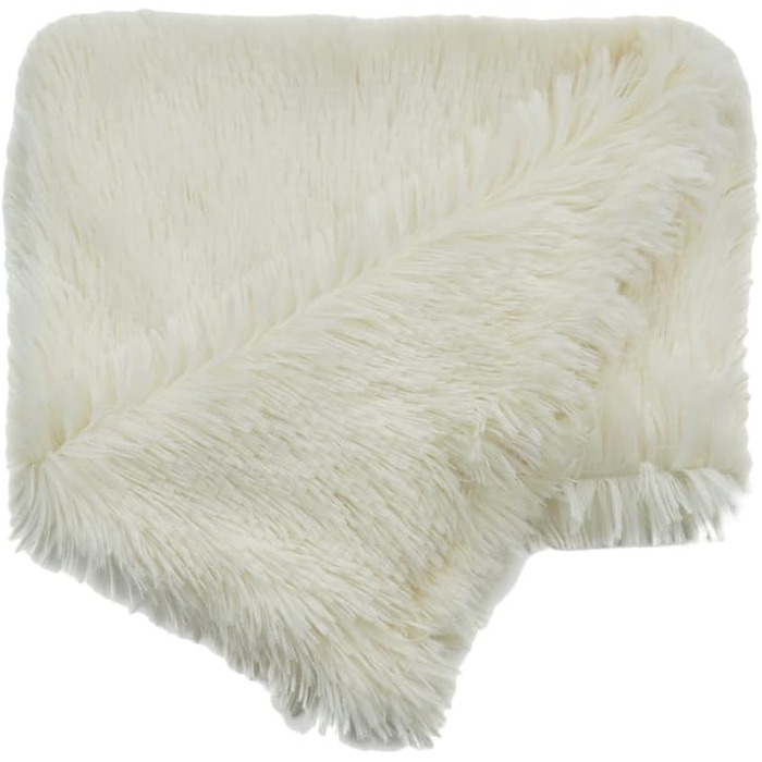 MISSMAO Килимок для собак, Люкс плюшевий м'який килимок для домашніх тварин, пральний лежак для собак, ковдра для собак великих, середніх та маленьких собак та котів, Білий, XL (127x100 см)