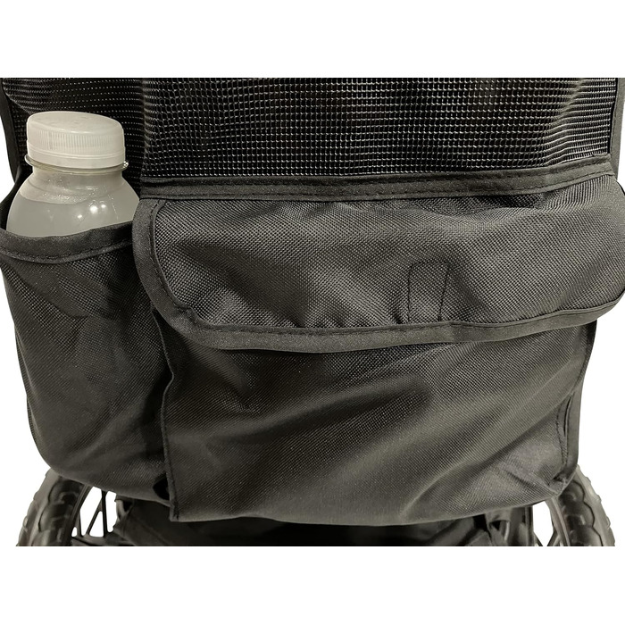 Petique Chinook Schwarz: розкішний візок для собак | Колеса 30 см, EVA, світловідбивачі | До 23 кг