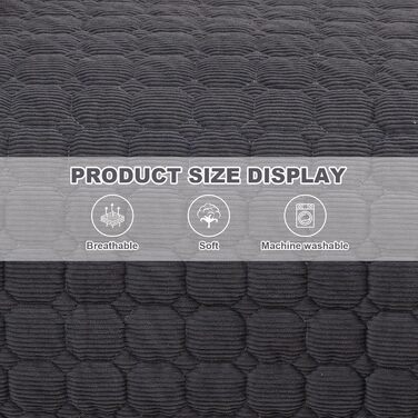 Захисний чохол для дивана LiveGo для домашніх тварин, м'який, антиковзаючий, 90x90x12 см, темно-сірий