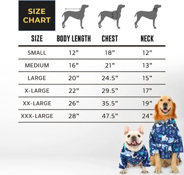 Дощовик для собак HDE, двошаровий, на блискавці, з капюшоном, розмір 3XL (XXX-Large, Хай)