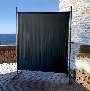 Ширма QUICK STAR Paravent 150x190 см, тканина, чорний колір, для дому та саду