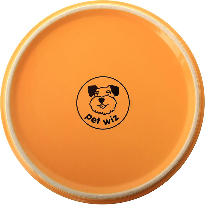 Керамічна миска Pet Wiz для собак та котів з бамбуковим підставкою, піднята миска для зручного годування, 850 мл, 5 кольорів (Морська хвиля)