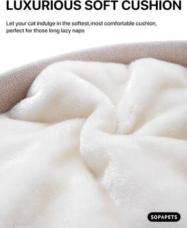 Великий котячий будиночок з дряпалкою для Мейн-куна, 165 см, котячий будиночок для кішок, дорослих, 9 кг, XXL, міцний, розкішний з великою гамаком, дряпка з сизалю, бежевий, 165 см