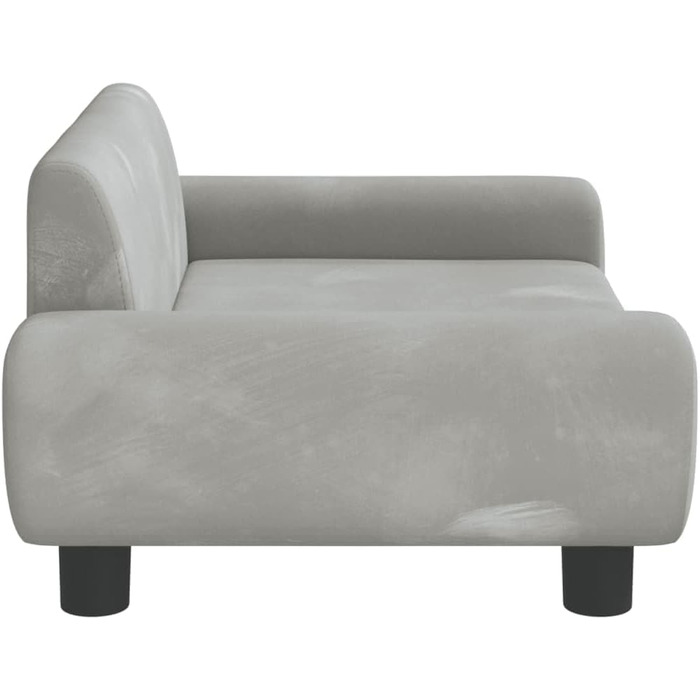 Ліжко для собак сірого кольору 70x45x33 см, м'яке, для дому, стильний дизайн