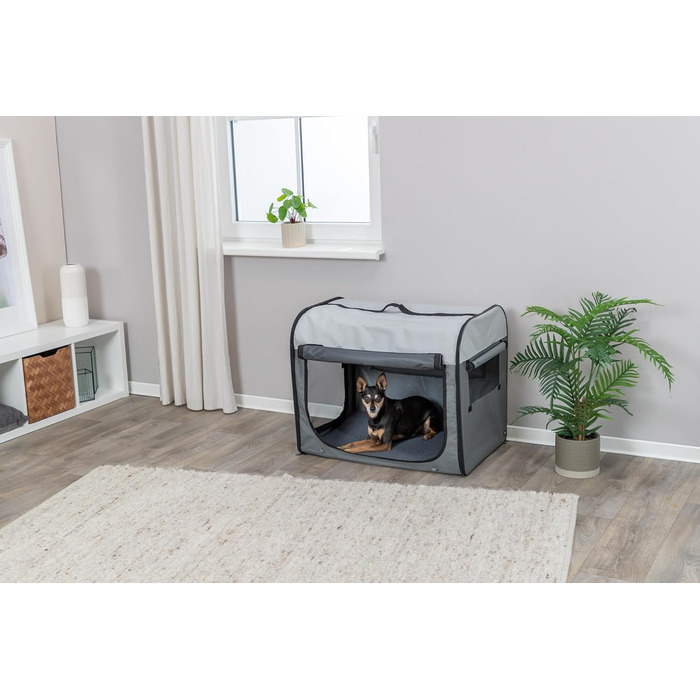 Мобільний переносний вольєр Trixie 39704, середній, 55×65×80 см, сірий